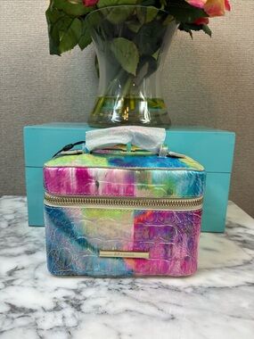 Brahmin Multicolor Impression Iridescent Small Charmaine Travel Case - NWT